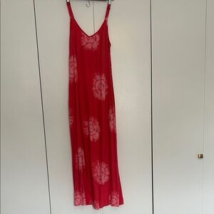 Knox Rose Dark Pink tie-dye Maxi Dress